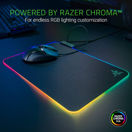 Razer Firefly V2 Micro Textured Gaming Mouse Mat with RGB Lighting Powered by Chroma Rz02-03020100-R3M1 Port