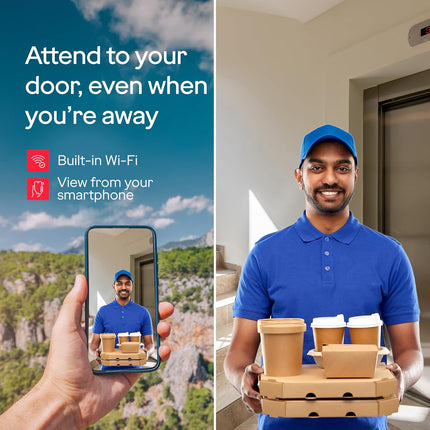 Godrej Security Solutions ST NeX Pro 7" SeeThru Video Door Phone | WiFi Mobile Connectivity | 120° Camera with Angular Bracket | 2MP HD Resolution | Night Vision | Touch Buttons, Electric Lock Control