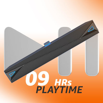 amazon basics X20R 20W Bluetooth Soundbar with 2000mAh Battery | 2X Bass | Up to 9hrs of Playback | Bluetooth 5.3, Aux in, USB, Micro TF Card Connectivity (Blue)