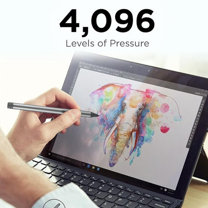 Lenovo Digital Pen 2 (Laptop) - Ultra-Tactile Response - 4,096 Levels of Pressure - Natural Feel Elastometer Pen Tip - Extended Battery Life - Silver
