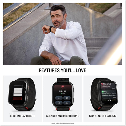 Garmin® Venu® X1, Thin and Lightweight GPS Smartwatch, AMOLED Display, Advanced Health and Fitness Features, Black with Slate Titanium Caseback and Black ComfortFit Nylon Band - Unboxify