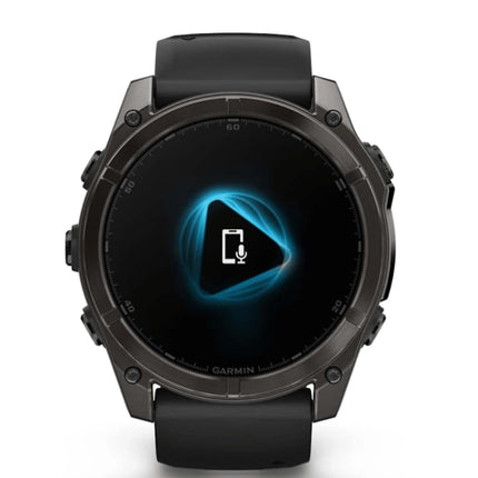 Garmin Fenix 8 51mm, AMOLED, Sapphire, Titanium, Black/Pebble Grey Band, Black - Unboxify