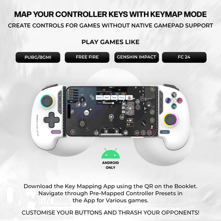 EvoFox Deck 2 Smartphone Gamepad with Hall Effect Triggers & Joysticks | Bluetooth Wireless Controller for Android, iOS, Windows, macOS & Nintendo Switch | Key Mapping, Macro Buttons, RGB Lighting