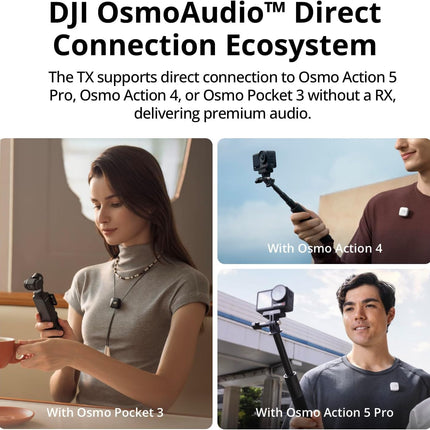 DJI Mic Mini Transmitter (Infinity Black), Ultralight, Detail-Rich Audio, OsmoAudio, Noise Cancelling, Wireless Microphone for Camera/iPhone/Android, Vlog, Streaming