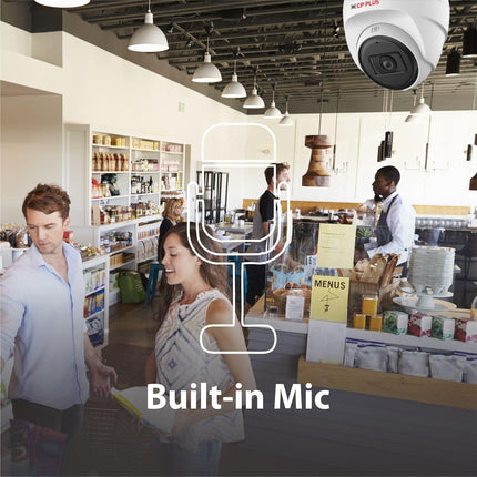 CP PLUS 5MP Dome CCTV Camera | 3.6mm Lens | 30M Smart IR Night Vision | Built-in Mic | DWDR | 2D DNR | BLC | Analog 4-in-1 Output AHD/TVI/CVI/CVBS | Indoor Surveillance Dome Camera | CP-URC-DC51PL3C