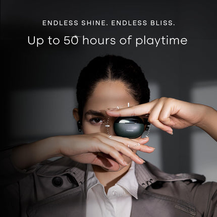 Noise Buds Verve 2 in-Ear Truly Wireless Earbuds with Chrome Finish, 50H of Playtime, Quad Mic with ENC, 13mm Driver, Instacharge(10 min=200 min), BT v5.3(Carbon Black)