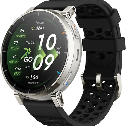 Amazfit Active 3 Premium (Smartchoice) GPS Running Smart Watch, 1.32"AMOLED Sapphire Display,12-Day Battery,4GB Storage,Offline Maps, 170+Workout Modes, 5 ATM,Fitness Tracker, Android & iOS, Apex Silver (BRAND NEW/SEALED)