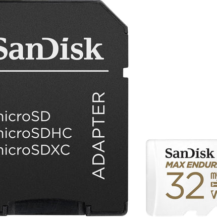 SanDisk 32GB MAX Endurance microSDHC™ Card with Adapter for 4K Video on Dashcams and Video Surveillance Cameras