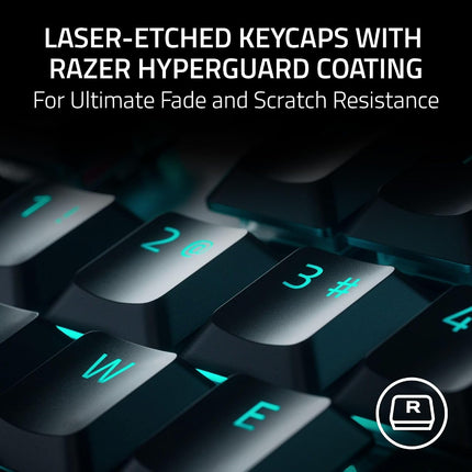 Razer Deathstalker V2 Gaming Keyboard: Low-Profile Optical Switches-Linear Red-Ultra-Durable Coated Keycaps-Durable Aluminum Top Plate-Multi-Function Roller And Media Button-Chroma Rgb,USB-C