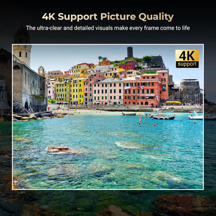 WZATCO Legend Pro Certified Smart Home Projector 4k Ultra HD, Native 1080P Fully Automatic, HDMI, WiFi 6 & BT, DRM L1, Google Assistant | Chromecast | Android TV 11.0, Black