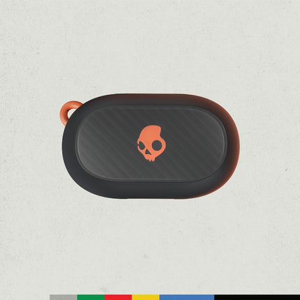 Skullcandy Sesh ANC Active True Wireless Bluetooth Earbuds with 4Mic Active Noise Cancellation,48Hr Battery,IP67 Waterproof Sports Earbuds,Multipoint Pairing,Google Fast Pair,Spotify Tap–Black/Orange