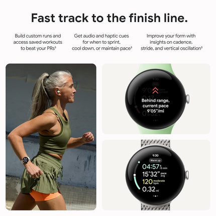 Google Pixel Watch 3 (41mm) 2024 Model - Android Smartwatch, Heart Rate Tracking, Fitbit Advanced Running, Fitness Insights, 24-Hour Battery