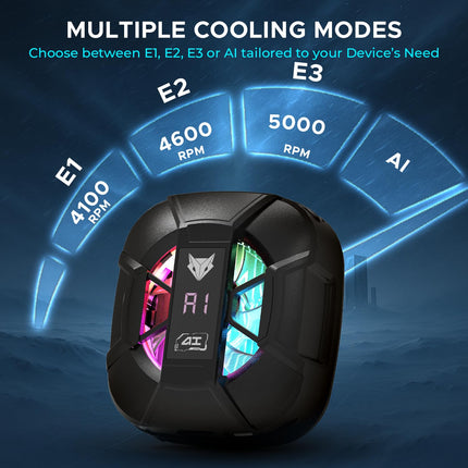Evofox Hailstone Sense AI Magnetic Semiconductor Mobile Cooler | Smart AI,L1,L2,L3 Mode for Temperature Control |15W Freeze Cooling | for iPhone 12/13/14/15/16,17, iPads and Android Smartphones