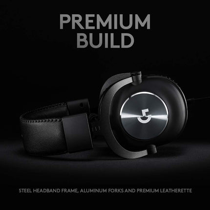 Logitech G Pro X Gaming Wired Over Ear Headphones with Mic Blue Voice DTS Headphone:X 2.0, 50Mm Pro-G Drivers, 2.0 Surround Sound for Esports Gaming, Pc/Ps/Xbox/Vr/Nintendo Switch - (Black)