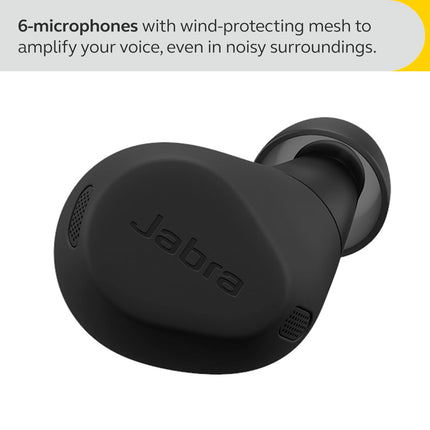 Jabra Elite 8 Active Wireless in-Ear Bluetooth Earbuds with Adaptive Hybrid Active Noise Cancellation and 6 Built-in Microphones, Water and Sweat Resistant - Black