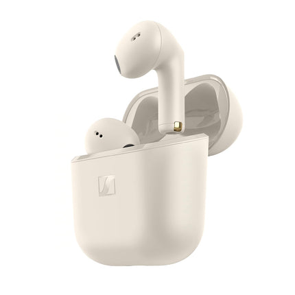 Sennheiser ACCENTUM Open True Wireless Earbuds-Smart Touch Controls, Lightweight & Breathable Design, Upto 28H Battery, Quick Charging, IPX4 Splash Resistance-Cream - Unboxify