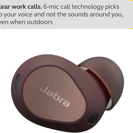 Jabra Elite 10 True Wireless Earbuds – Advanced Active Noise Cancelling Earbuds - Black