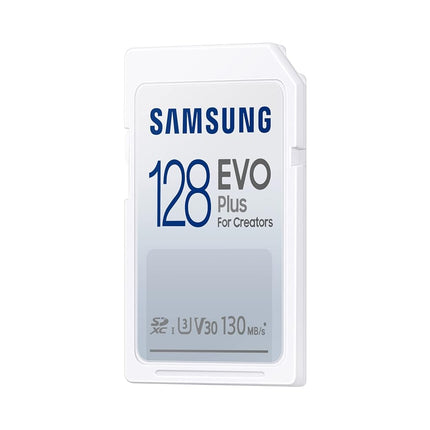 Samsung EVO Plus 64GB, SDXC, UHS-I, U1, Upto 130MB/s, FHD, Card for DSLR and mirrorless Cameras (MB-SC64K)