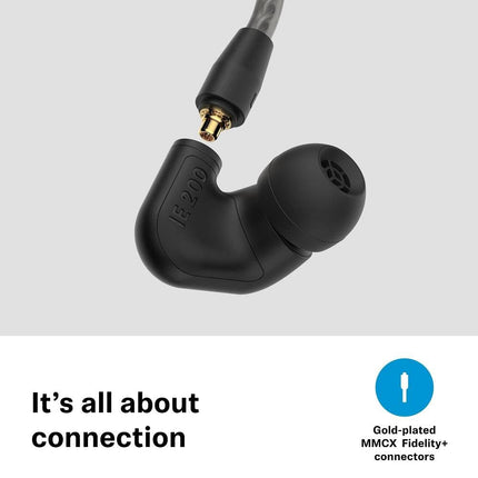 Sennheiser IE 200 in-Ear Wired Audiophile Headphones - TrueResponse Transducers for Neutral Sound, Deep Bass (Without Pouch)