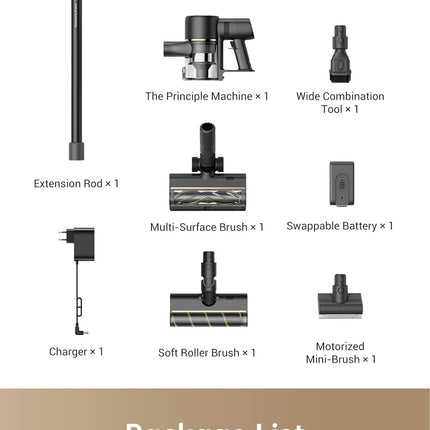 DREAME R10 Pro Cordless Stick Vacuum Cleaner, 65 Mins Long Runtime Stick Vacuum, Lightweight and Anti-Tangle, 150 AW Robust Suction Handheld Vacuum for Hard Floor, Pet Hair and Carpet