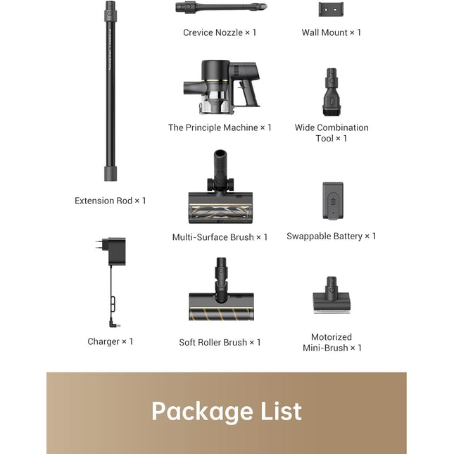 DREAME R10 Pro Cordless Stick Vacuum Cleaner, 65 Mins Long Runtime Stick Vacuum, Lightweight and Anti-Tangle, 150 AW Robust Suction Handheld Vacuum for Hard Floor, Pet Hair and Carpet