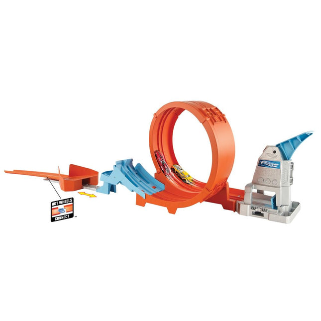 Hot Wheels® Loop Stunt Champion™ Track Set with Dual-Track Loop, Dual Launch, Spring Ramp & 1 Car for Kids 4 Years Old & Older