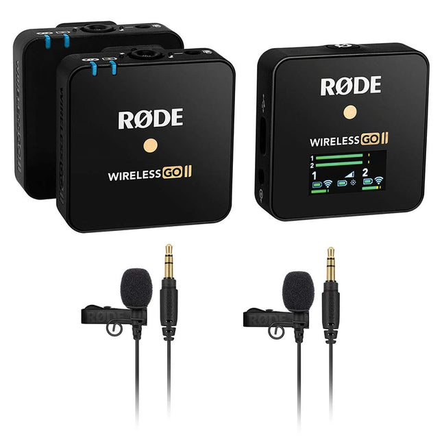 Rode Wireless Go II Dual Lavalier Microphone (Omnidirectional, Black)