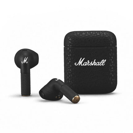 Marshall Minor III Bluetooth Truly Wireless in-Ear Earbuds with Mic (Black) (UNBOXED) - Unboxify
