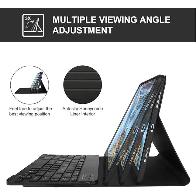 ProElite Keyboard case for Apple iPad Pro 13 inch 2024/2025 M4/M5 with Pencil Holder, Magnetic Detachable Wireless Bluetooth Keyboard Built-in 7-Colors Backlit, Dark Green - Unboxify