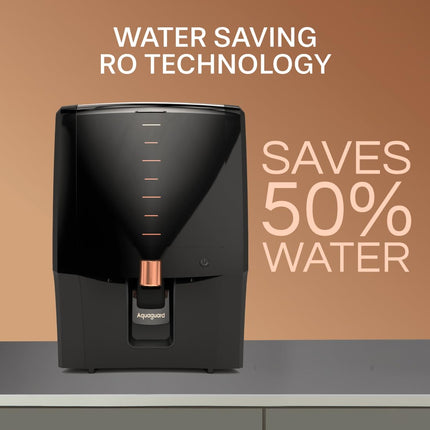Aquaguard Enrich Aura 2X Aquasaver RO+UV+Copper | Needs No Service for 2 Years | 60% Water Saving | Includes Mega Sediment filter | 7-Stage Purification | 7L storage