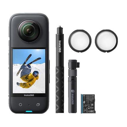 insta360 X3 Action Camera, 5.7K 360 Capture, Optical Zoom 3X, 72 MP 360 Photo, Black