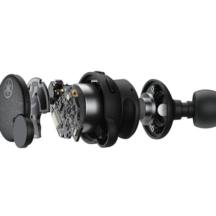 Yamaha Audio TW-E7B True Wireless in Ear Earbuds | True Sound, Bluetooth, aptX Adaptive, Active Noise Cancelling, Built-in Microphones for Clear Voice Calls, Ambient Sound and Listening Care | Black