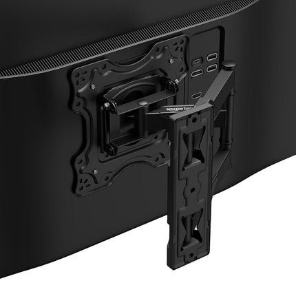 Amazon Basics Wall Mount for 32 to 55 inch TV with 6-Way Swivel Tilt | Full Motion Cantilever for LED, LCD, Plasma TV | Six-Way Precision Adjustments | Effortless Setup & Modern Minimalism (Black)