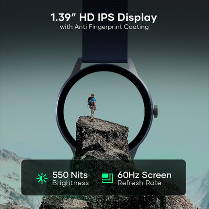 Wings Platinum Smartwatch with 1.39” HD IPS Display 110+ Workout Modes, 200+ Watchface, powerful 260mah Battery, 7 Days Battery Life, advanced Bt 5.3 Calling 24/7 Health Monitoring, Ai Voice Assistant