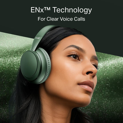 boAt Rockerz 371, 40mm Drivers, 50hrs Battery, 60ms Low Latency, ENx Tech, BT v5.4, Foldable Cups, Voice Assistant, Bluetooth Headphones, Wireless Headphone with Mic (Sage Green)