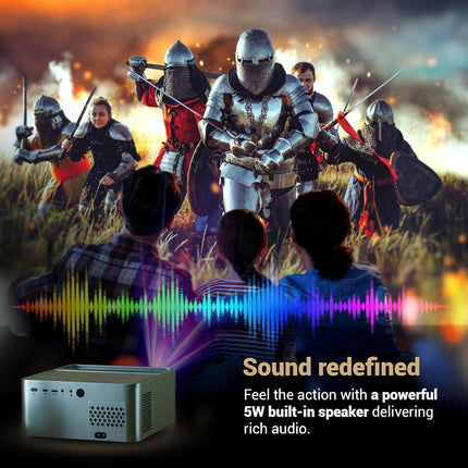 Lifelong Electronics PixelBeam Smart Projector | Android, 1080P Full HD Native & 4K Ultra HD Support | 7500 Lumens | for Room & Outdoors | All OTT Apps | WiFi/BT, Mirroring, USB, HDMI, Speakers