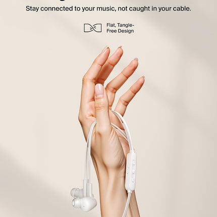 Belkin SoundForm Active Noise Cancelling Earbuds Wired with USB C Connector, IPX5-Rated, in-Ear Earphones w/Microphone for iPhone 17/16/15, iPad mini, Galaxy S25, Google Pixel 10, & More - White