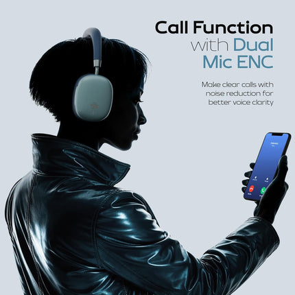 Zebronics Silencio 200T Wireless Headphones, Hybrid ANC 48dB, Upto 100Hrs Playback, 40mm Drivers, Dual Mic ENC, BT v6.0, Gaming Mode, Dual Pairing, Touch Controls, App Support, AUX