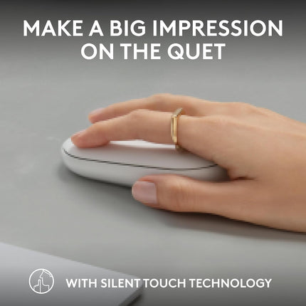Logitech Pebble Mouse 2 M350s Slim Bluetooth Wireless Mouse, Portable, Lightweight, Customisable Button, 4000 DPI, Quiet Clicks, Easy-Switch for Windows, macOS, iPadOS, Android - Unboxify