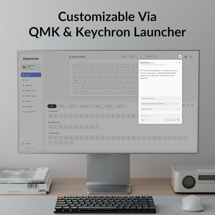 Keychron K3 Version 2, 84 Keys Ultra-Slim Wireless Bluetooth/USB Wired Mechanical Keyboard (Ten Keys Missing)