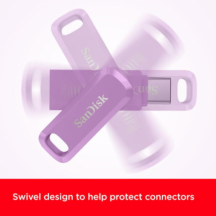 SANDISK Ultra Dual Drive Go Type-C 1TB, OTG, Upto 400MB/s, Pendrive, Lavender, 5Y Warranty (SDDDC3-1T00-I46LPD)