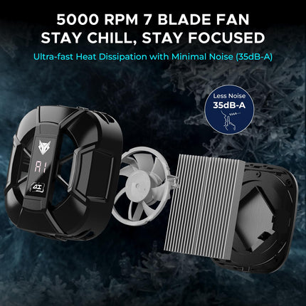 Evofox Hailstone Sense AI Magnetic Semiconductor Mobile Cooler | Smart AI,L1,L2,L3 Mode for Temperature Control |15W Freeze Cooling | for iPhone 12/13/14/15/16,17, iPads and Android Smartphones