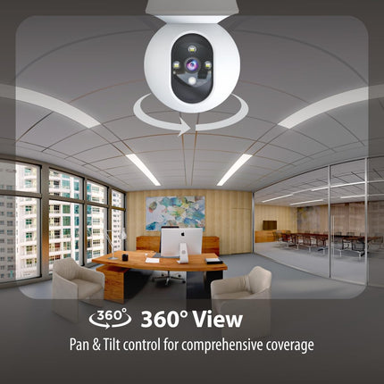 CP PLUS 3MP Smart Wi-Fi CCTV Camera for Home with 360° Pan & Tilt | View & Talk | Smart Detection Suite | Night Vision 30 Mtr | Cloud Recording | CTC Cyber Secure Tech | EZ-P34Q - Unboxify