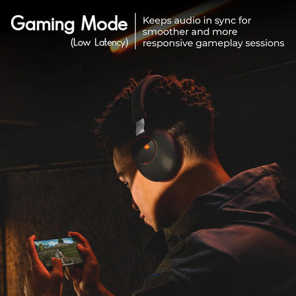 Zebronics Duke (2026 Upgrade) Wireless Headphone, BT v5.3, Upto 60 hrs Playback, 40mm Drivers, Deep Bass, ENC, Gaming Mode, Dual Pairing, LED Lights, Media/Volume Control, Call Function (Black)