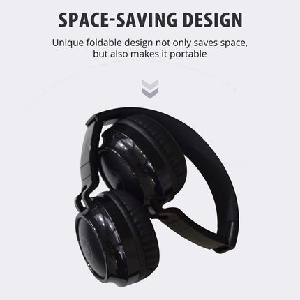Erupt ZQHP-4155 Bluetooth Wireless On Ear Headphones with mic Mate Black
