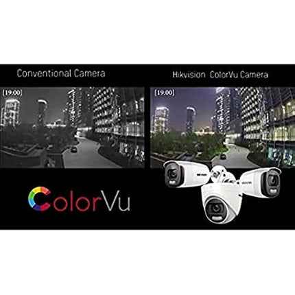 HIKVISION 2 MP White Night Colour Vu IR Full HD Bullet Night Vision Wireless Camera, 1080P DS-2CE10DF0T-PFS 3.6 mm