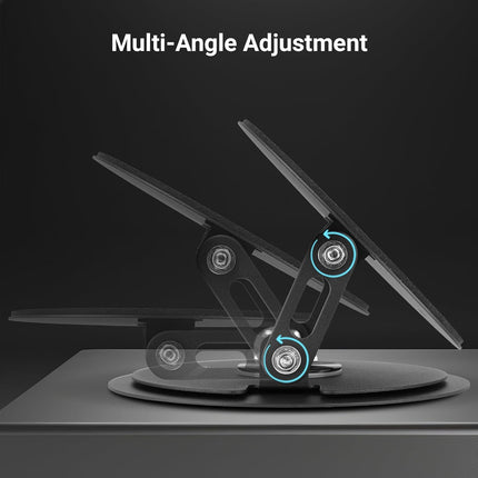 ZEBRONICS PSH05, Rotatable Projector Stand, 360° Rotatable, Foldable Design, Damping Shaft, Multi Angle Adjustment, Metal Body, Supports upto 5kg, Protective Resting Foam, Anti-slip Silicone Pads