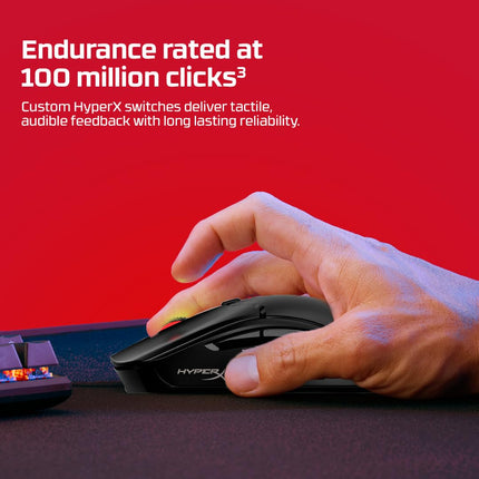 HyperX Pulsefire Haste 2 Smartchoice Wireless Gaming Mouse Ultra Lightweight, 61g, 100 Hour Battery Life, 2.4Ghz Wireless, Up to 26000 DPI