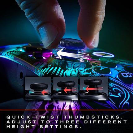 PowerA FUSION Pro Wireless Gaming Controller with Lumectra for Xbox Series X/S, Xbox One, PC, Windows 10/11 with Ghost RGB LED Lighting, Black (Officially Licensed)