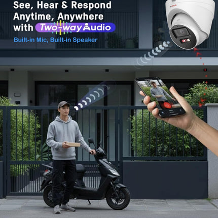 CP Plus 4MP Dual Light Dome Indoor IP Camera | Full HD 2688×1520 | Dual Light Night Vision (IR + Warm Light 30m) | Built-in Mic & Speaker | PoE, IP67 Weatherproof [CP-UNC-DA41L3B-D-LQ]